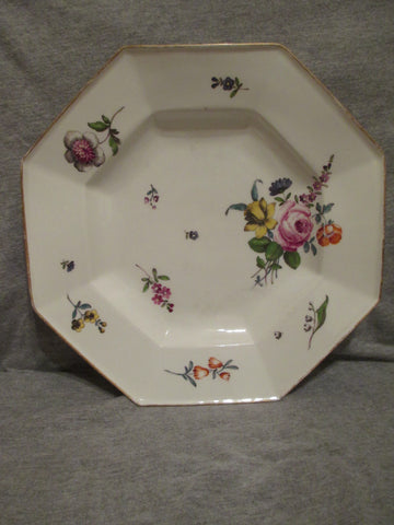 Meissen Octagonal Dinner Floral Plate (1)