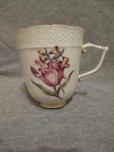 Meissen  Floral Ozier Cup, 18th C