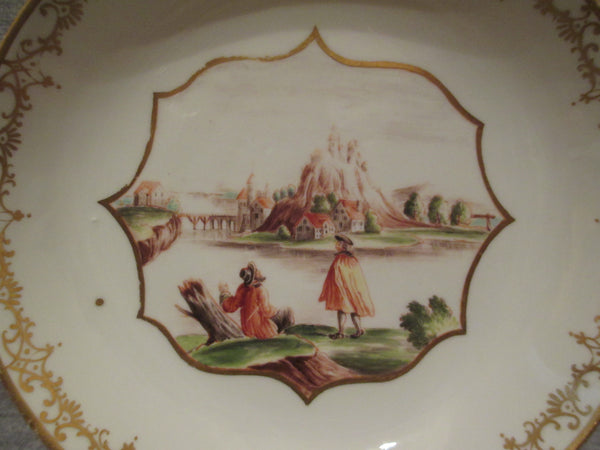 Meissen Hausmaler Tasse und Untertasse, um 1740.