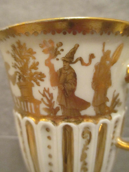 Meissen Porcelain Botteger Chinoiserie Beaker,  Bartholomäus Seuter 1725  (2)