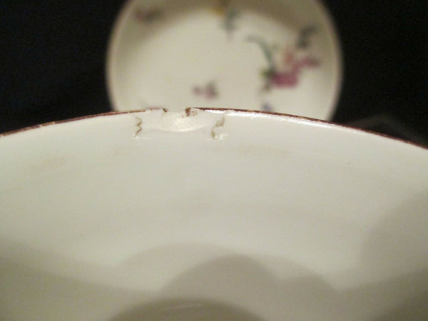 Meissen Porcelain Yellow Ground Tea Bowl and Saucer 1740
