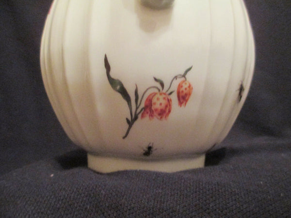 Meissen Porcelain Woodcut Floral & Bugs Coffee Pot 1740.