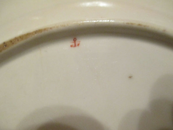Assiette creuse octogonale en porcelaine de Chelsea, Ancre rouge 1752 très rare 