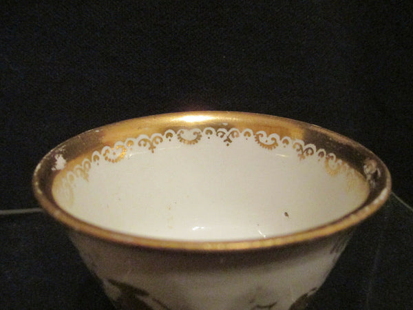 Meissen Porcelain Hausmaler Chinoiserie Tea Bowl, RARE Caduceus Mark, 1723 -1725