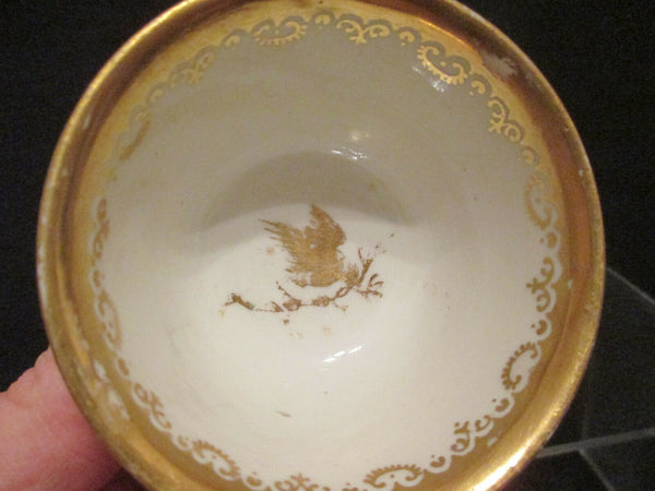 Meissen Porcelain Hausmaler Chinoiserie Tea Bowl, RARE Caduceus Mark, 1723 -1725