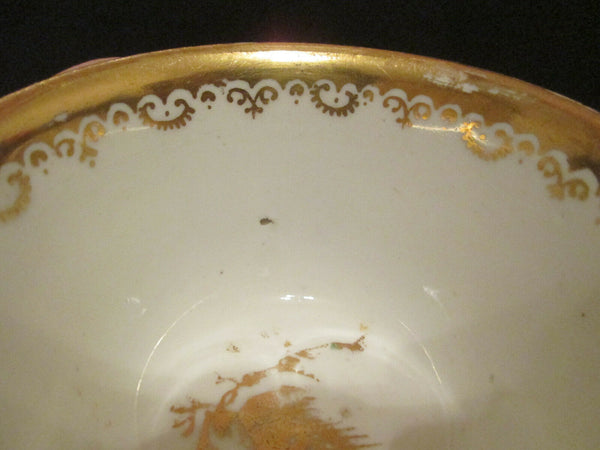 Meissen Porcelain Hausmaler Chinoiserie Tea Bowl, RARE Caduceus Mark, 1723 -1725