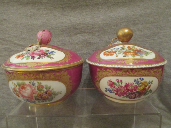 Meissen Marcolini Porcelain, Puce Lidded Pot (1)