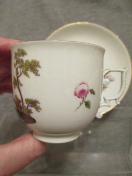 Meissen Porcelain  Tenniers Scene Cup & Saucer 1st Class 1740's (No 4)