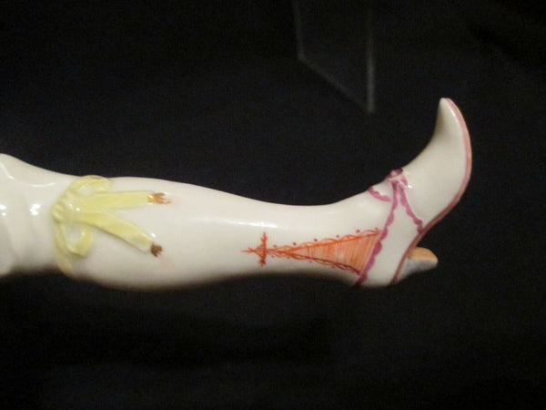 Etui En Porcelaine De Meissen En Forme De Jambe 18ème 