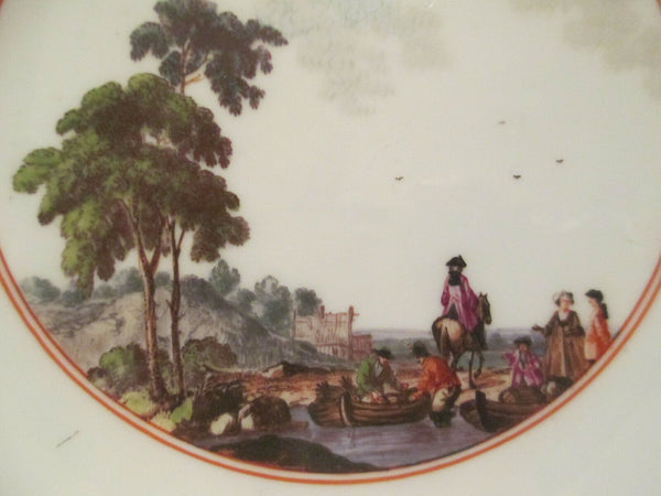 Meissen Porcelain Kauffahrtei Scene Saucer, 1740.