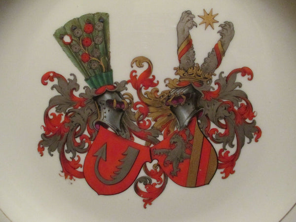 Meissen Porcelain Heraldic Dinner Plate. (2)