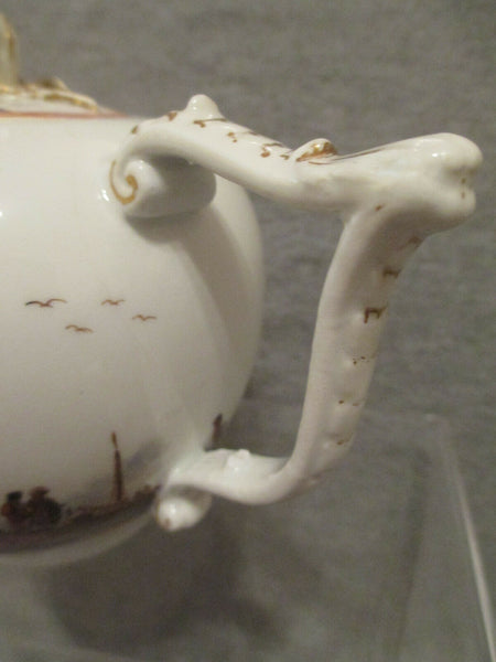 Meissen Porcelain Continuous kauffahrtei Scene Teapot 1735