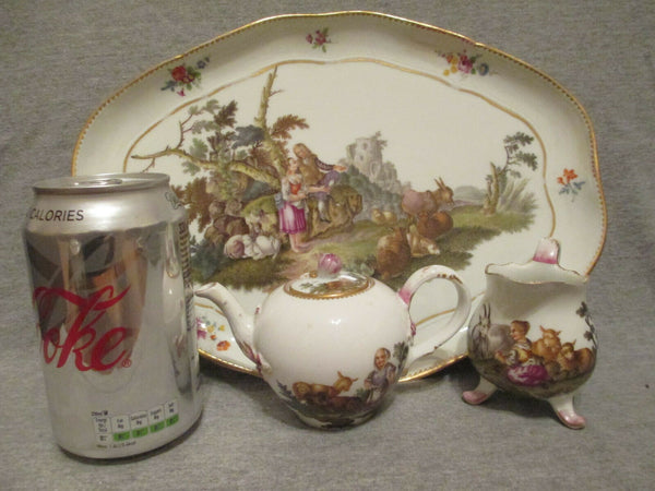 Service à Thé Pour Enfants D'époque Académique En Porcelaine De Meissen, Poupées. 1763-74 