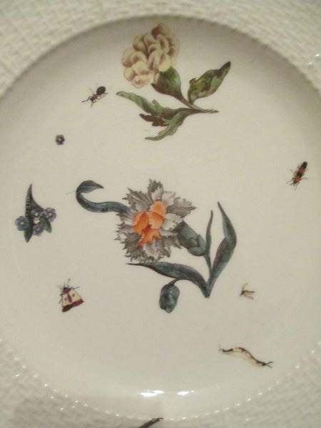 Assiette plate en porcelaine de Meissen avec insectes et fleurs Klinger 1740 (3) 