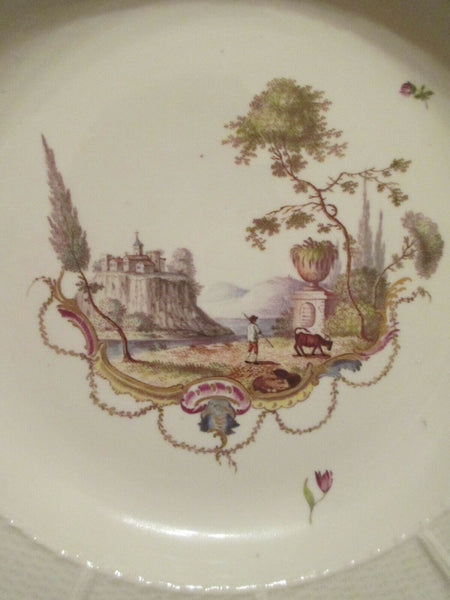 Ludwigsburg Porcelain Scenice Soup Plate 1700's  (2)