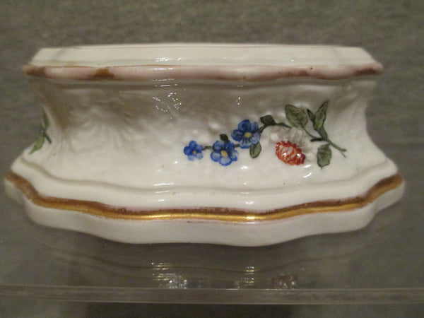 Meissen Porcelain Floral and Moulded  Open Salt 1740's