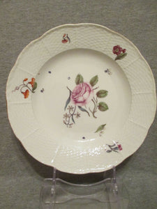 Assiette creuse en porcelaine de Meissen à décor de fleurs gravées sur bois 1740 (4) 