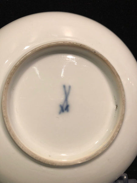 Meissen Untertasse mit Jägern 1735, FJ Ferner 