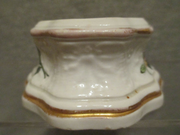 Meissen Porcelain Floral and Moulded  Open Salt 1740's