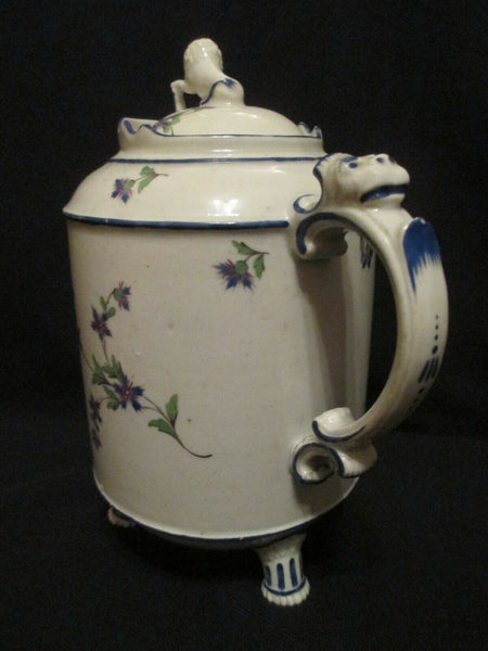 Ludwigsburger Porzellan-Kaffeekanne mit Blumenmuster, 1758 - 1793