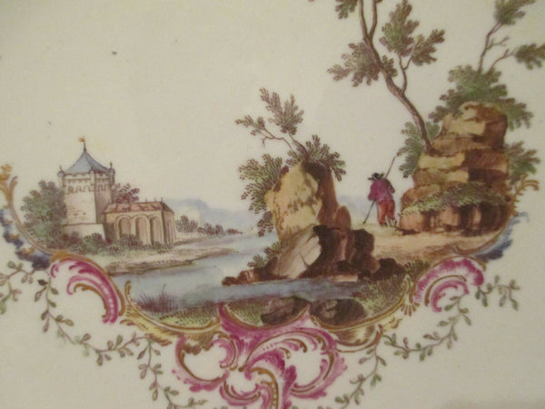 Ludwigsburg Porcelain Scenice Plate 1700's  (1)