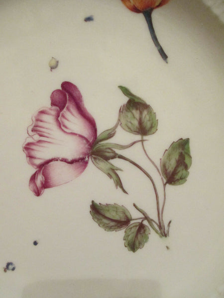 Assiette creuse en porcelaine de Meissen à décor de fleurs gravées sur bois 1740 (3) 