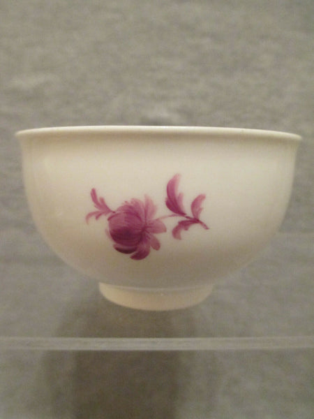 Meissen Porcelain Puce Floral Tea Bowl 1740