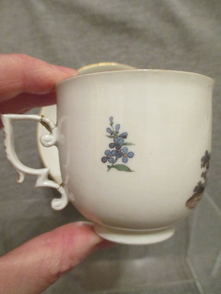 Meissen Porcelaine Tenniers Scene Cup &amp; Soucoupe 1ère Classe 1740 (No 4)