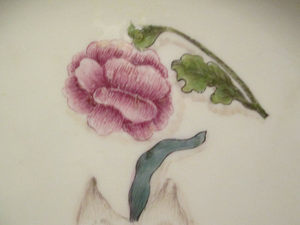 Assiette plate en porcelaine de Meissen avec insectes et fleurs Klinger 1740 (1) 