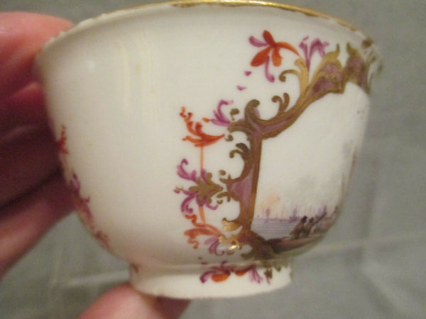 Meissen Porcelain Kauffahrtei Scene Tea Bowl 1735 (2)