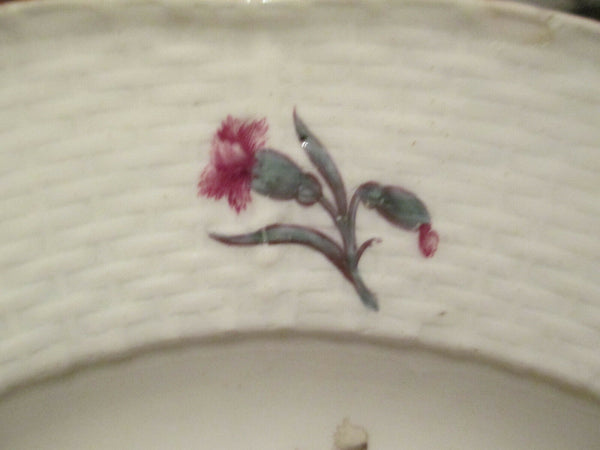 Assiette creuse en porcelaine de Meissen à décor de fleurs gravées sur bois 1740 (4) 