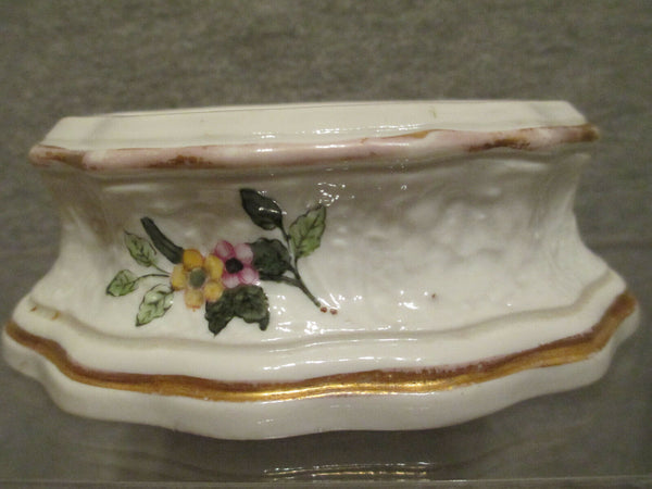 Meissen Porcelain Floral and Moulded  Open Salt 1740's