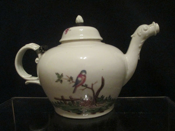 Nymphenburg Porcelain, Ornithological Teapot  1760-70