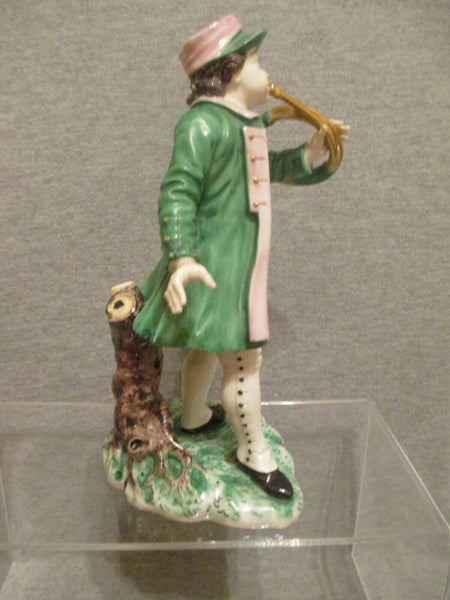 Chasseur en porcelaine de Nymphenburg avec corne.. vers 1930... Figure rare ! (2) 