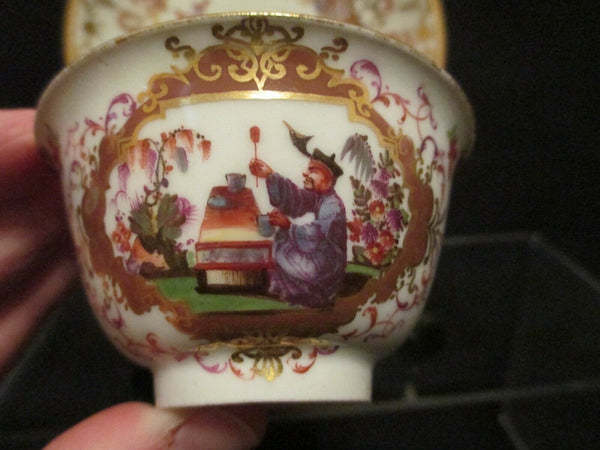 Bol à thé et soucoupe en porcelaine chinoise de Meissen 1725