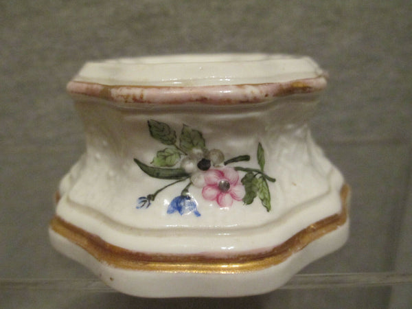 Meissen Porcelain Floral and Moulded  Open Salt 1740's