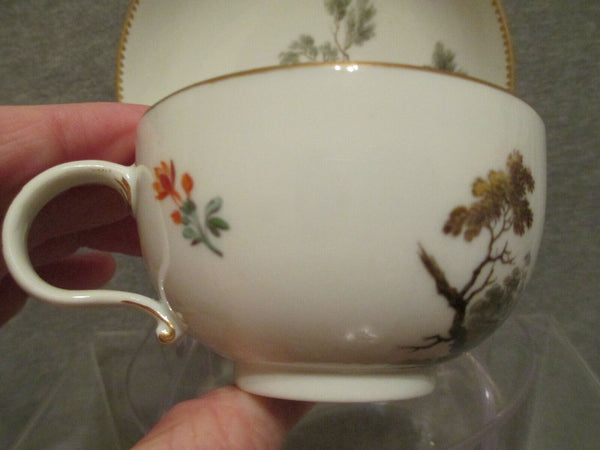 Tasse Et Soucoupe Scène De Chasse En Porcelaine De Meissen 18ème (2 sur 2) 