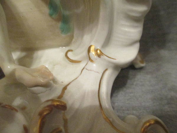 Candélabre Grande Saison "Hiver" En Porcelaine De Meissen 18ème 