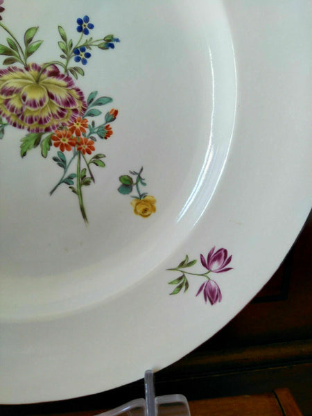 Frankenthal Porcelain Floral Dinner Plate Porzellan 18th Century