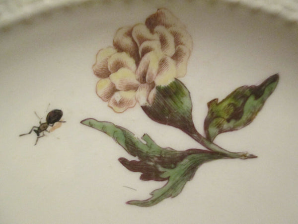 Assiette plate en porcelaine de Meissen avec insectes et fleurs Klinger 1740 (3) 