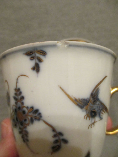 Meissen Porcelain Rock Bird Beaker & Saucer 1740 Ferner