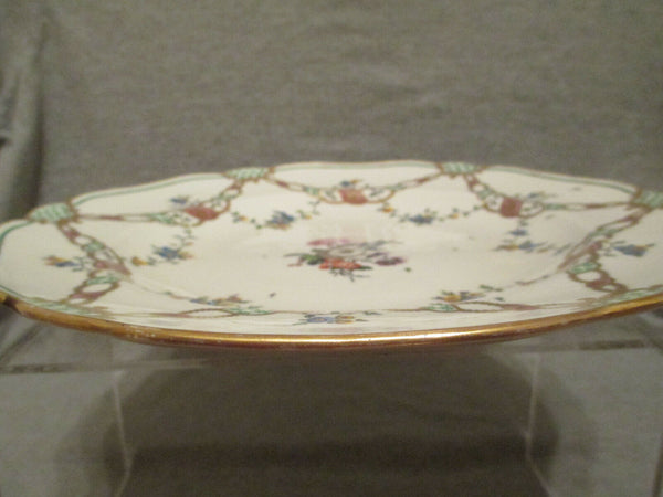 Assiette à dîner en porcelaine de Vienne avec guirlande florale 18ème siècle 