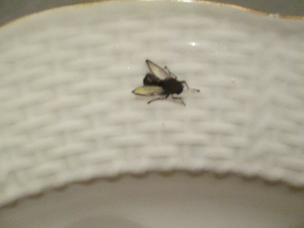 Assiette plate en porcelaine de Meissen avec insectes et fleurs Klinger 1740 (3) 