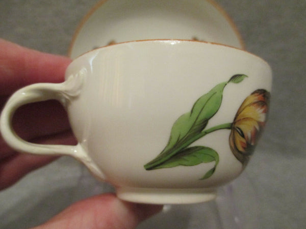 Tasse Et Soucoupe Tulipe Macolini En Porcelaine De Meissen 1774- 1814 