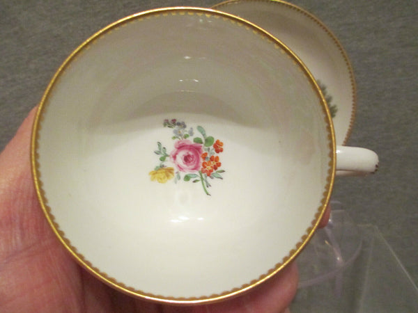 Tasse Et Soucoupe Scène De Chasse En Porcelaine De Meissen 18ème (2 sur 2) 