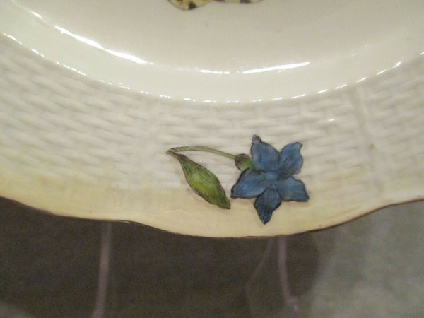 Assiette plate en porcelaine de Meissen avec insectes et fleurs Klinger 1740 (1) 