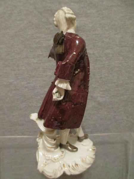Frankenthal Porcelain, Figure of a Gent Holding Grapes, Rampant Lion Mark,1759
