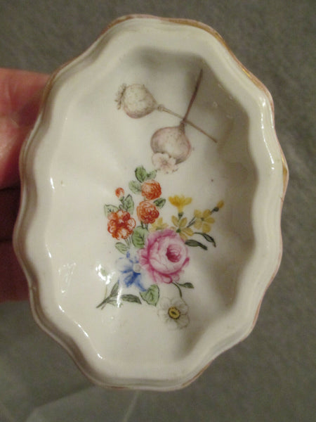 Meissen Porcelain Floral and Moulded  Open Salt 1740's