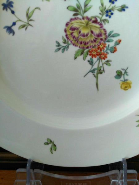 Assiette à dîner florale en porcelaine Frankenthal Porzellan 18ème siècle