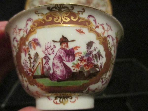 Bol à thé et soucoupe en porcelaine chinoise de Meissen 1725